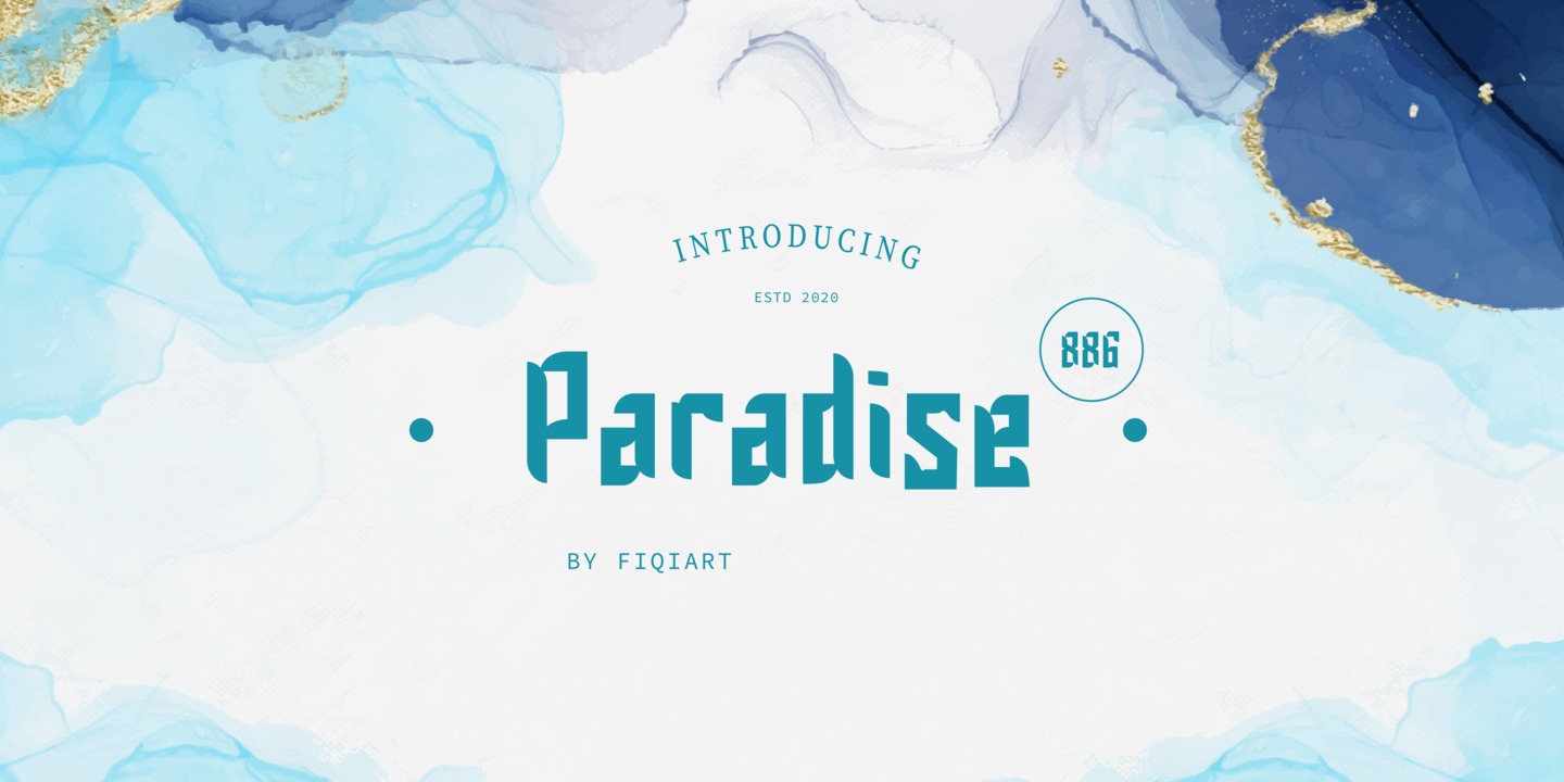 Example font Paradise 886 #1